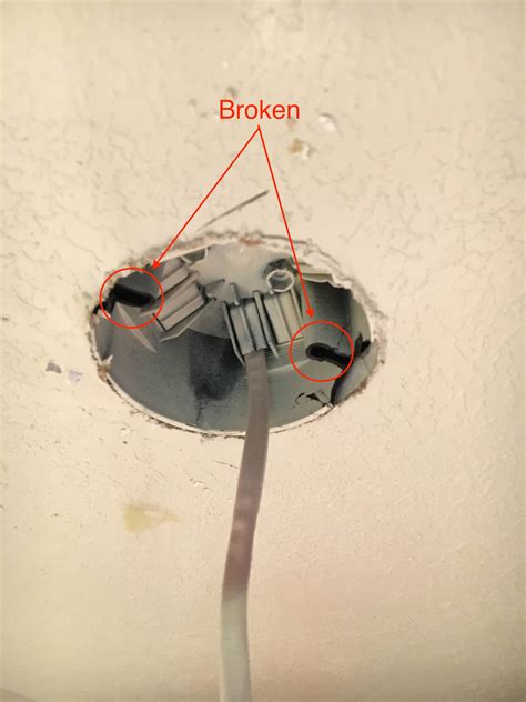 electrical box fell out of ceiling|replacement light box in ceiling.